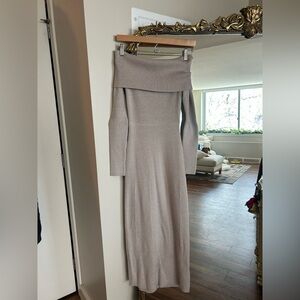 Abercrombie off the shoulder maxi sweater dress